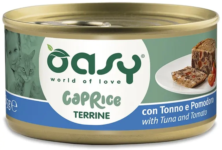 OASY CAPRICE Conserva pentru pisici, Terina cu Ton si Rosii 85g