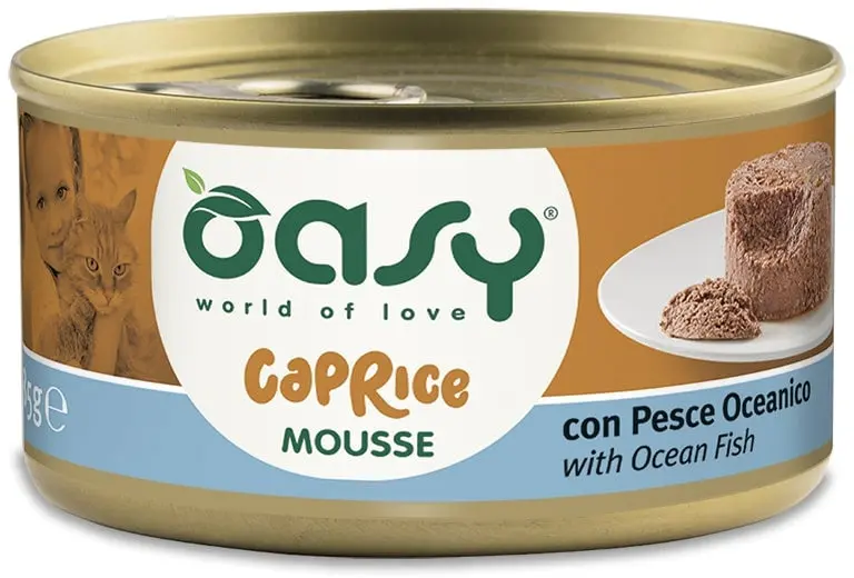OASY CAPRICE Conserva pentru pisici, Mousse cu Peste oceanic 85g