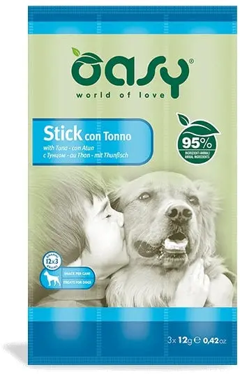 OASY Delicatese pentru caini, Sticks cu Ton 3x12g