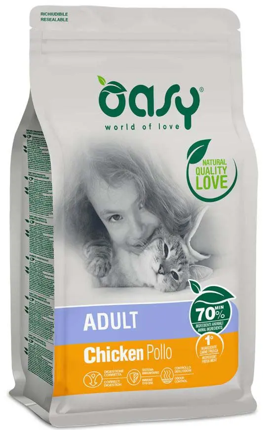 OASY Hrana uscata pentru pisici adulte, Pui
