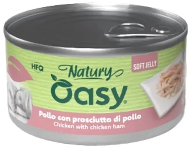 OASY Natury Conserva pentru caini, cu Pui si Sunca de Pui, in jeleu 150g