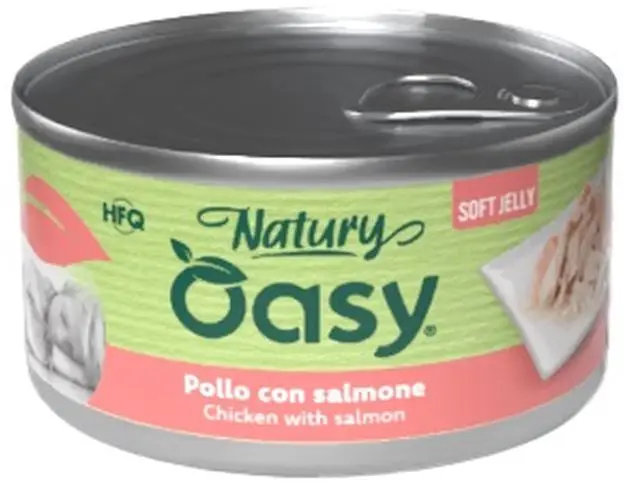 OASY Natury Conserva pentru caini, cu Pui si Somon, in jeleu 150g