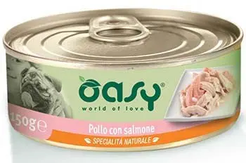 OASY Specialita' Naturali Conserva pentru caini, cu Pui si Somon 150g