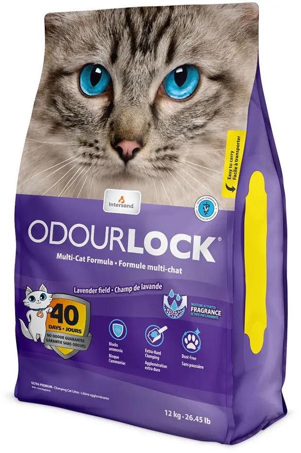 ODOURLOCK Multi-Cat Lavander Formula, nisip pt pisici, cu lavanda