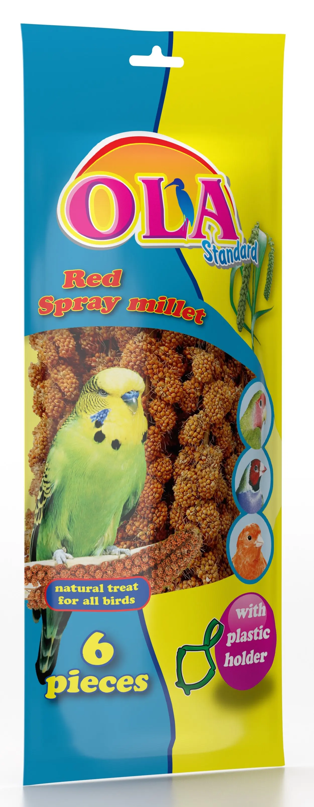 OLA Crengute de mei rosu, pachet de 6 bucati  + suport 140g