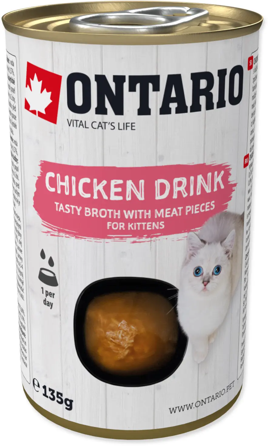 ONTARIO KITTEN Conserva pentru pisicute, Supa cu bucati de Pui 135g