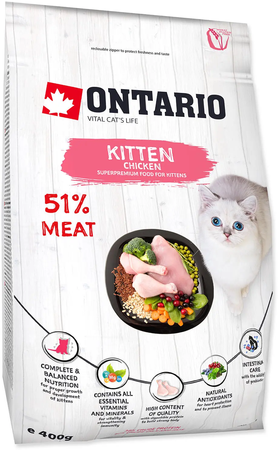 ONTARIO KITTEN Hrana uscata pentru pisicute, cu Pui