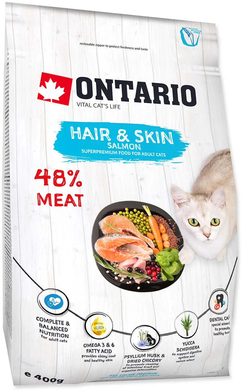 ONTARIO Hrana uscata pentru pisici adulte, Hair&Skin