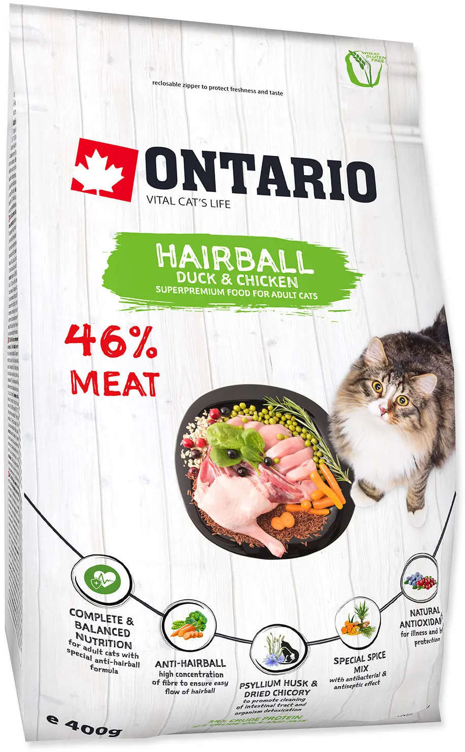 ONTARIO Hrana uscata pentru pisici adulte, Hairball