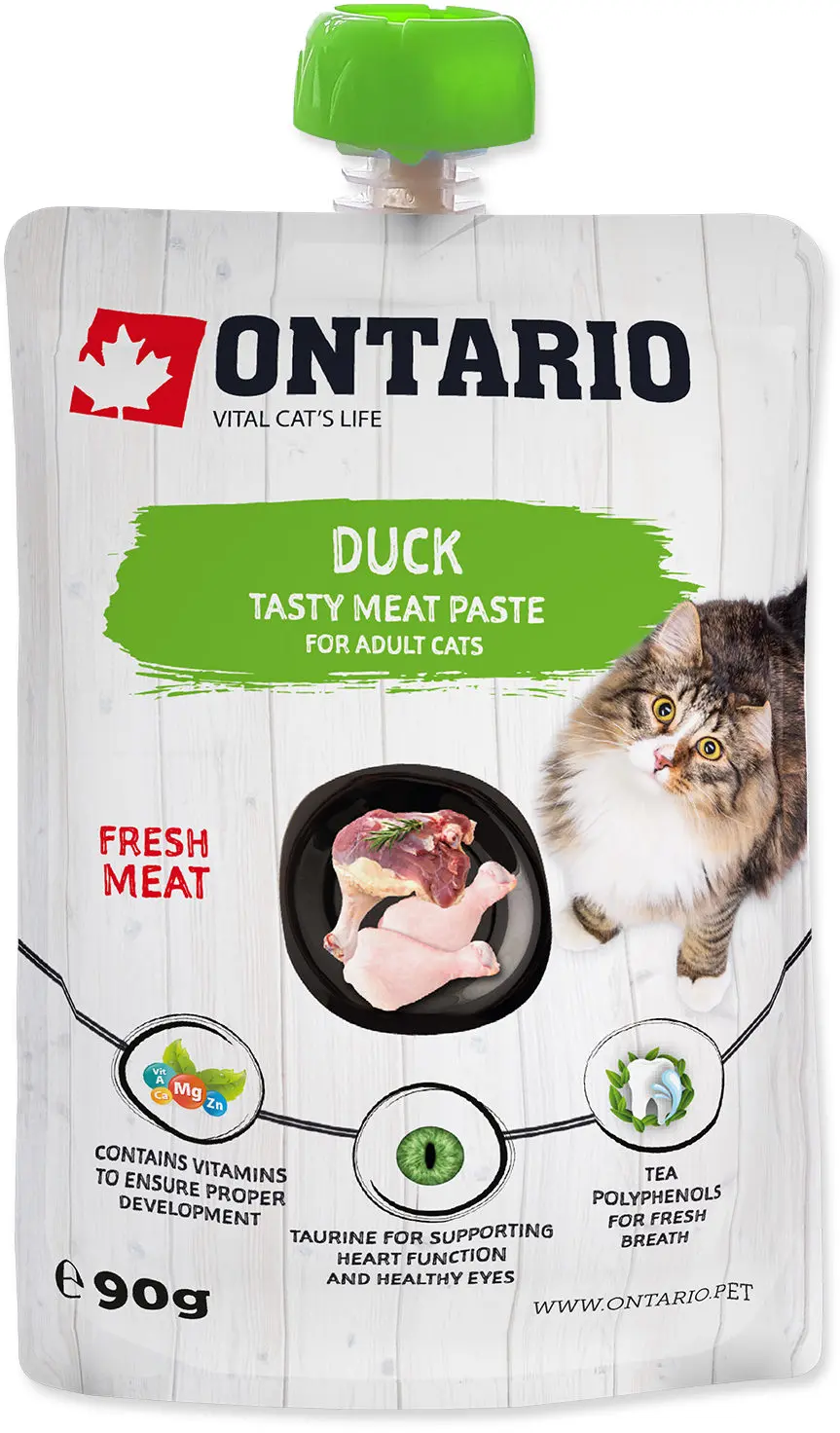ONTARIO Pasta pentru pisici adulte, carne proaspata de Rata 90g