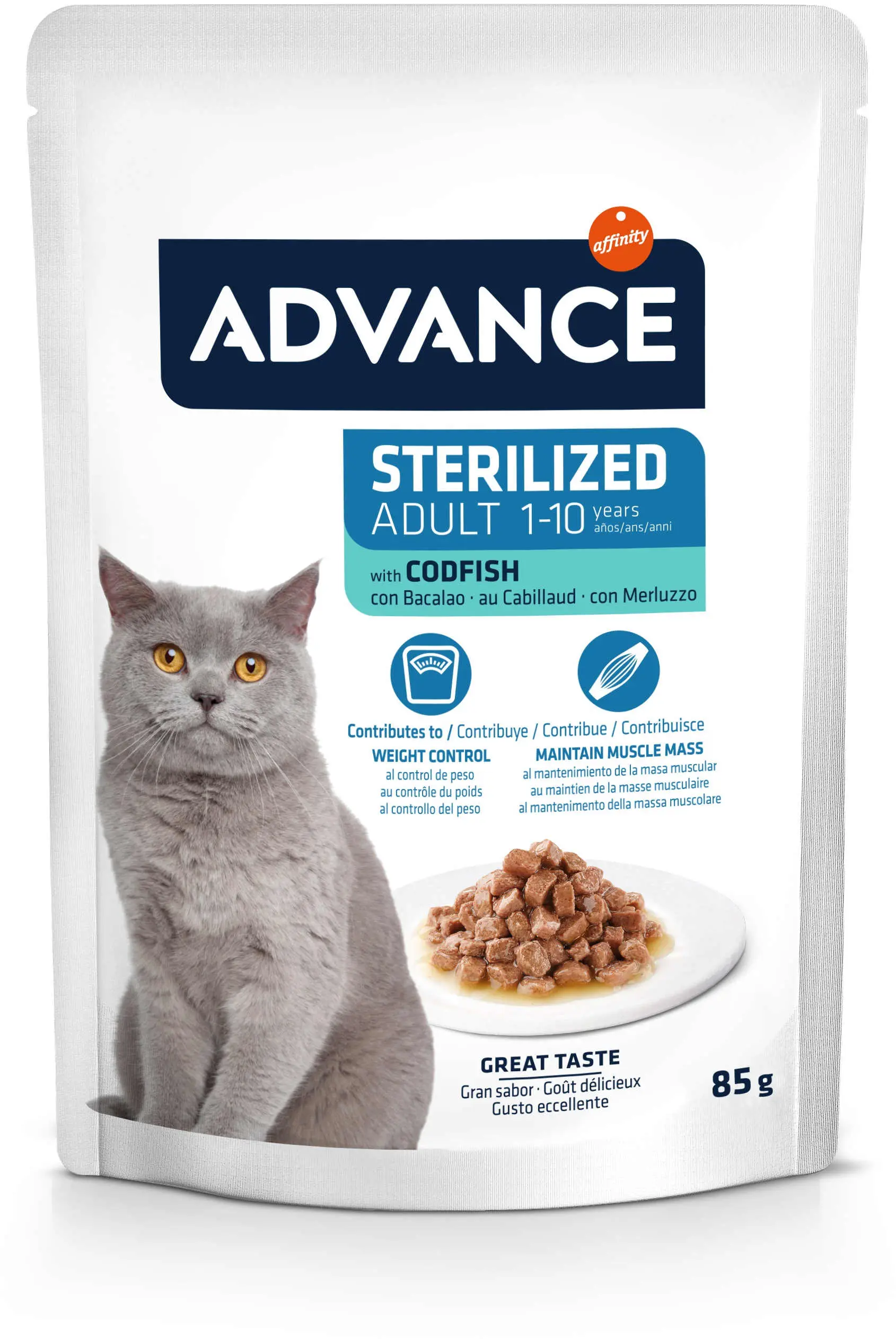 ADVANCE Plic pentru pisici Sterile, Cod 85g