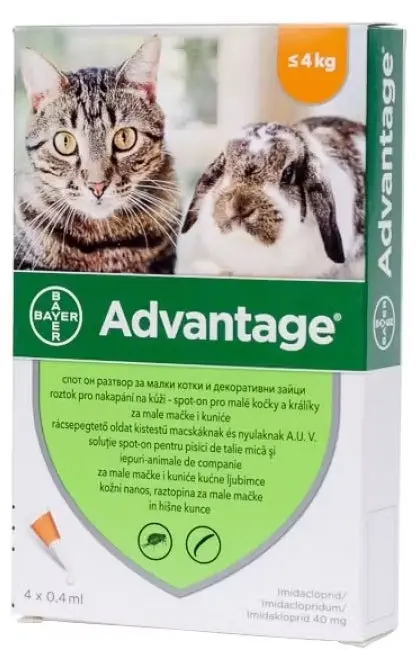 ADVANTAGE (Bayer) impotriva puricilor pentru pisici si iepuri, 1 fiola