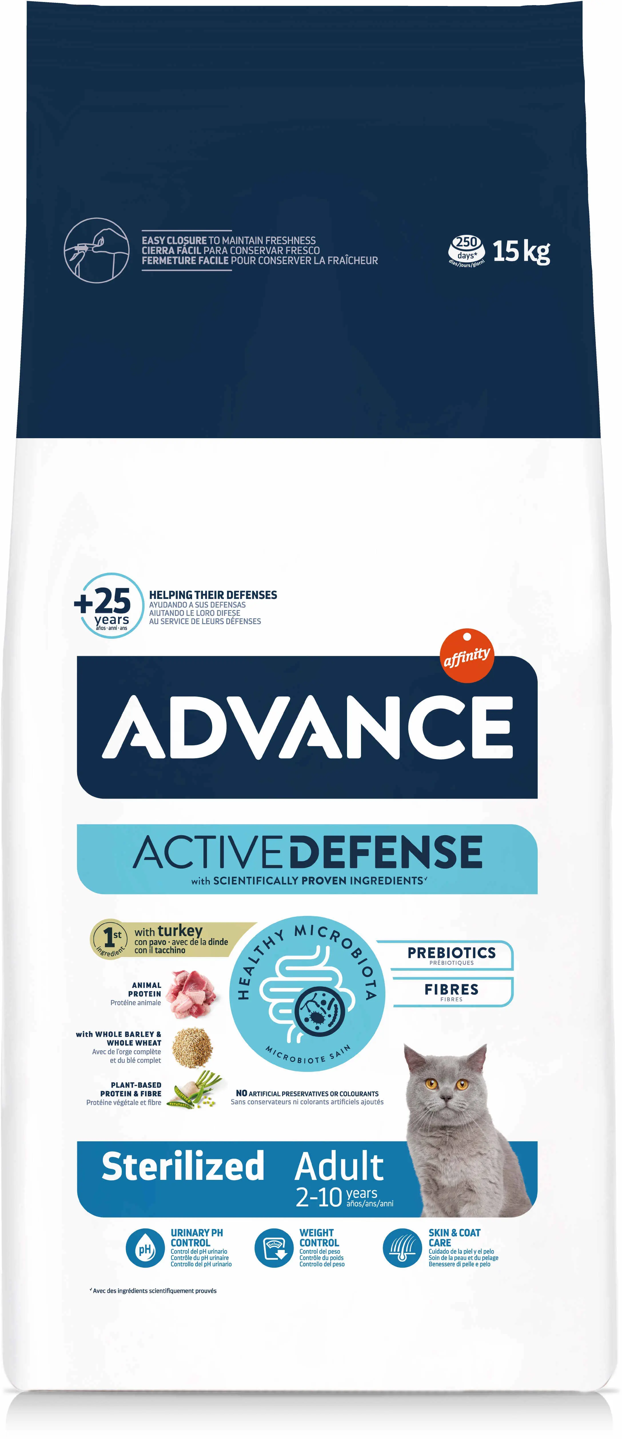 AFFINITY ADVANCE Sterilized - Hrana uscata pentru pisici, cu Curcan si orz