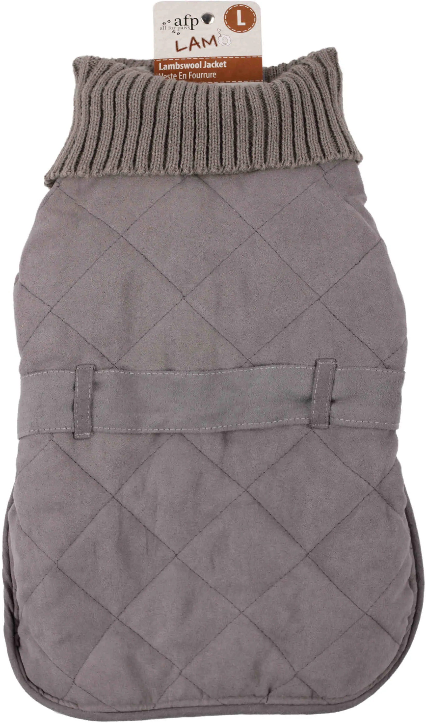 ALL FOR PAWS LAMBSWOOL Haina cu guler pentru caini, Gri