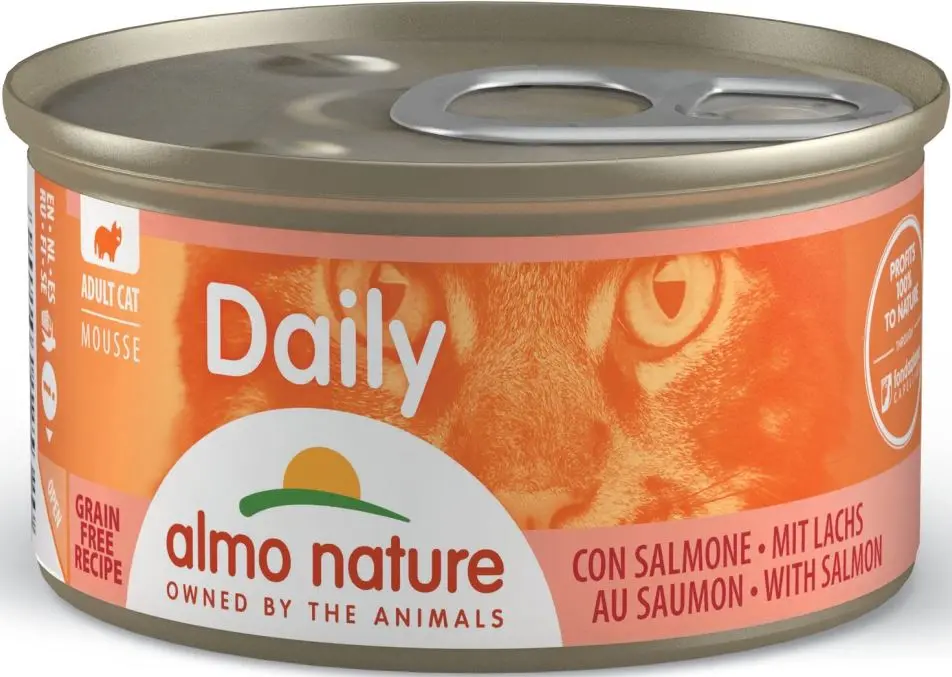 ALMO NATURE DAILY Mousse Conserva pentru pisici, cu somon 85g
