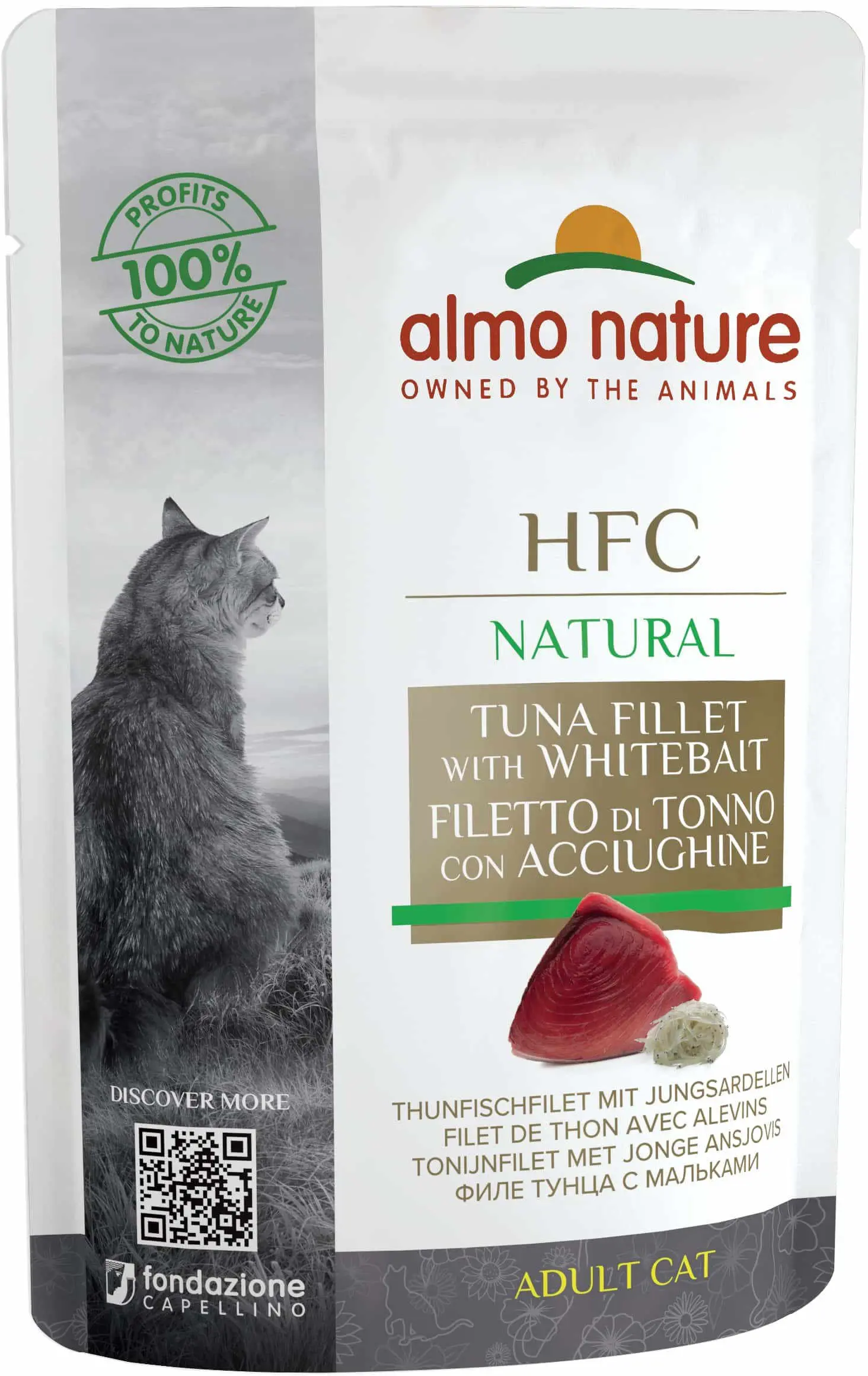 ALMO NATURE HFC Natural Plic pentru pisici, cu file de ton si hamsii 55g
