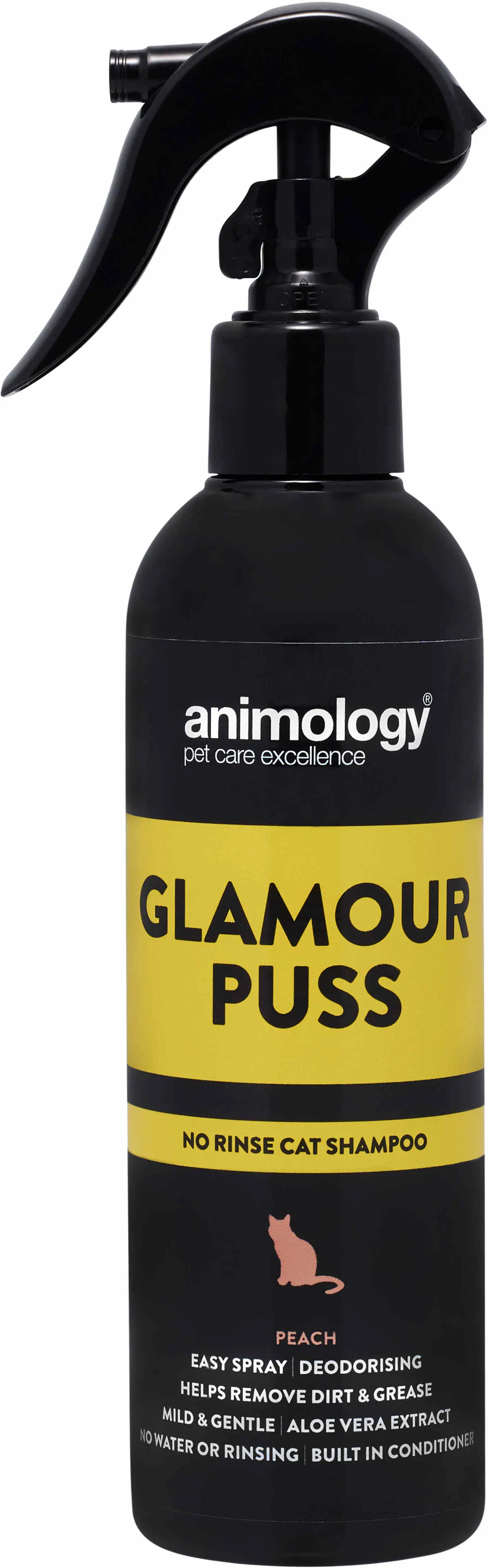 ANIMOLOGY Sampon pentru pisici Glamour Puss, fara clatire, Piersica 250ml