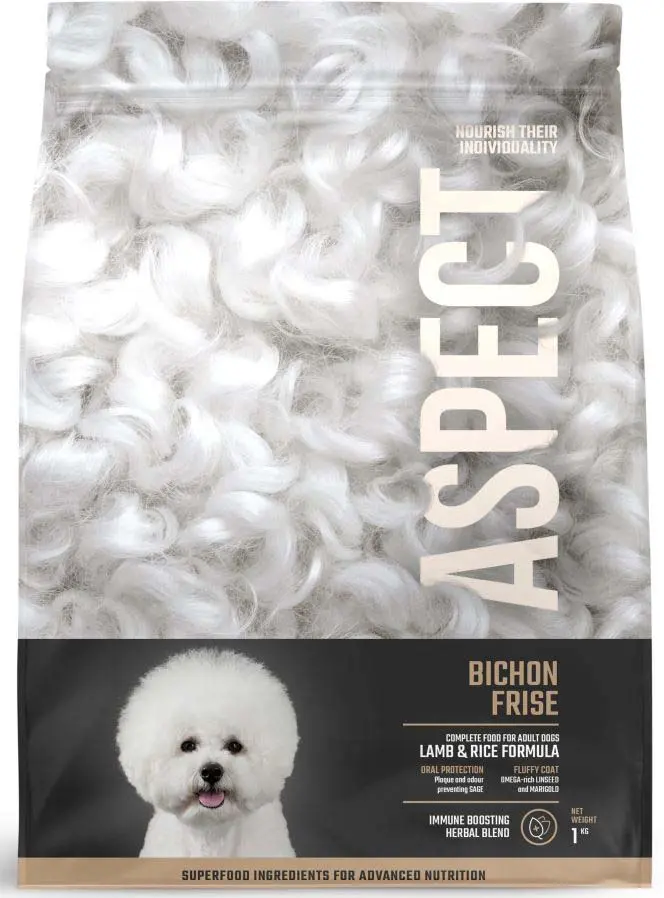 ASPECT Bichon Frise hrana completa pentru caini adulti, Miel si Orez 1kg
