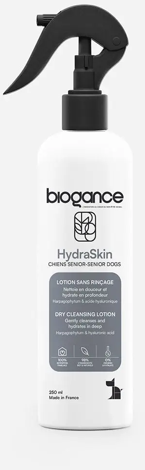 BIOGANCE Lotiune de curatare hidratanta, pentru caini seniori 250 ml