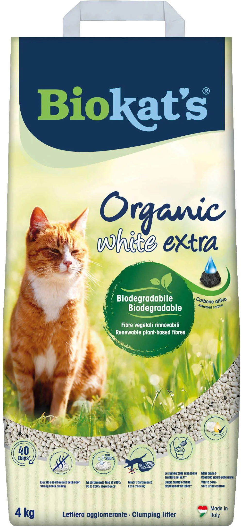 BIOKAT'S Bianco Organic Nisip pentru pisici 4kg