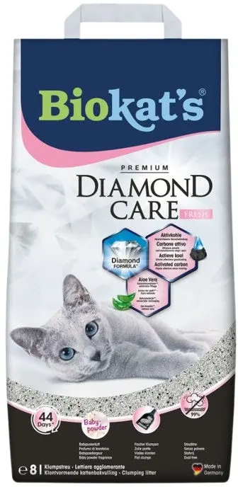 BIOKAT'S Diamond Care Fresh Nisip litiera pentru pisici 8L