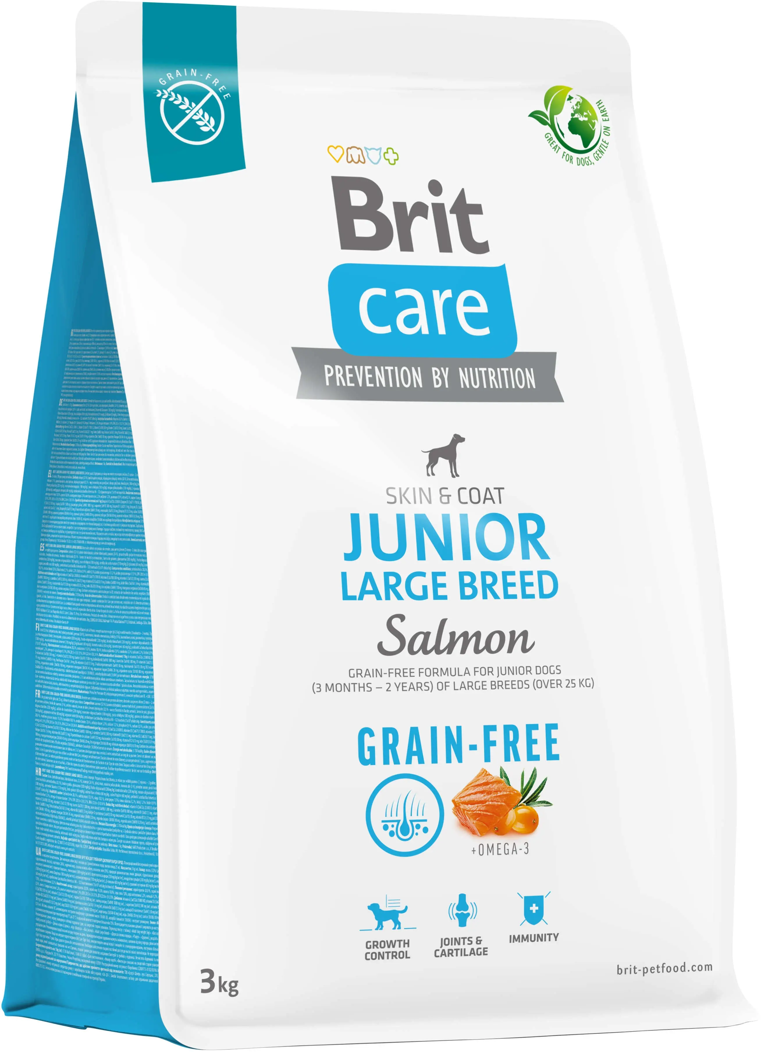 BRIT CARE Grain-free JUNIOR Large Breed, cu Somon si Cartofi