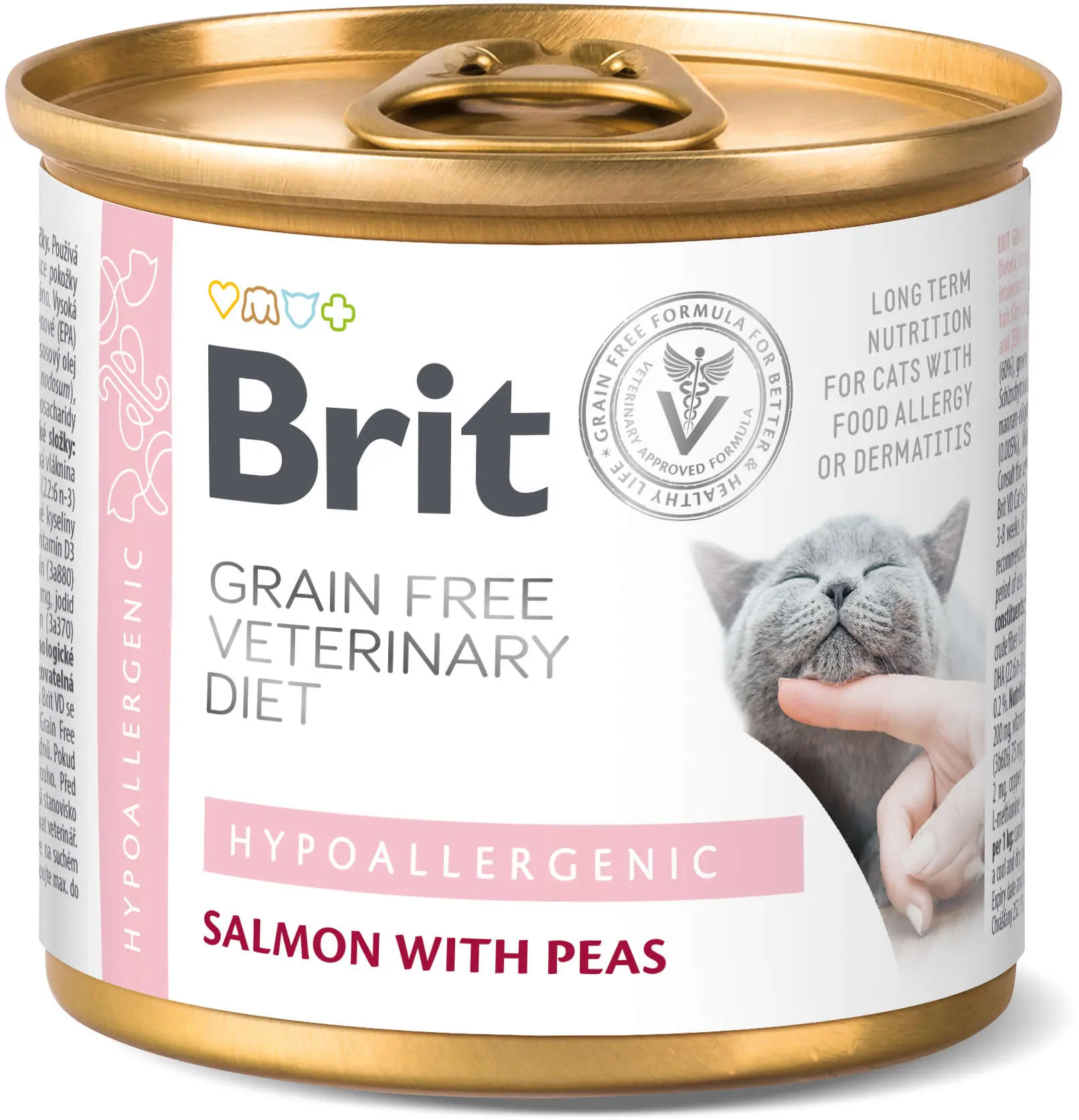 BRIT VD Hypoallergenic Conserva pt. pisici, reducerea intolerantei la hrana 200g
