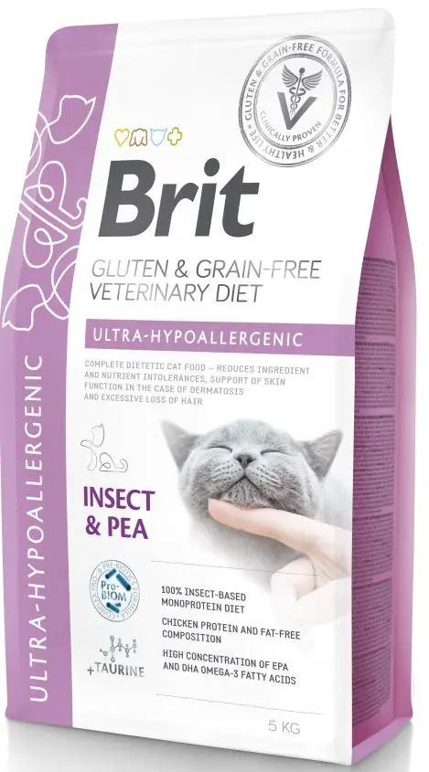 BRIT VD Ultra Hypoallergenic pentru pisici, reducerea intolerantei la hrana