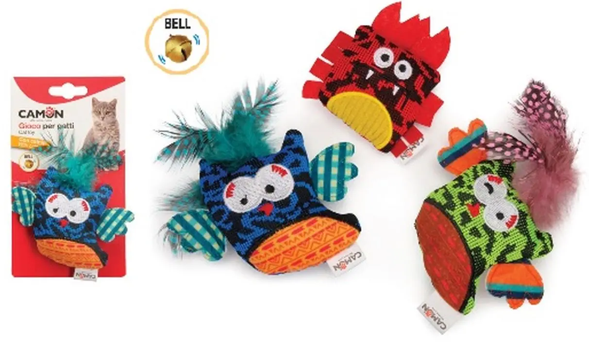 CAMON Jucarie pentru pisici Little birds, 10 cm, diverse modele