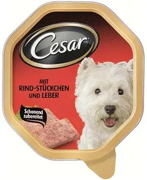 CESAR Pate pentru caini, cu Vita si Ficat 150g