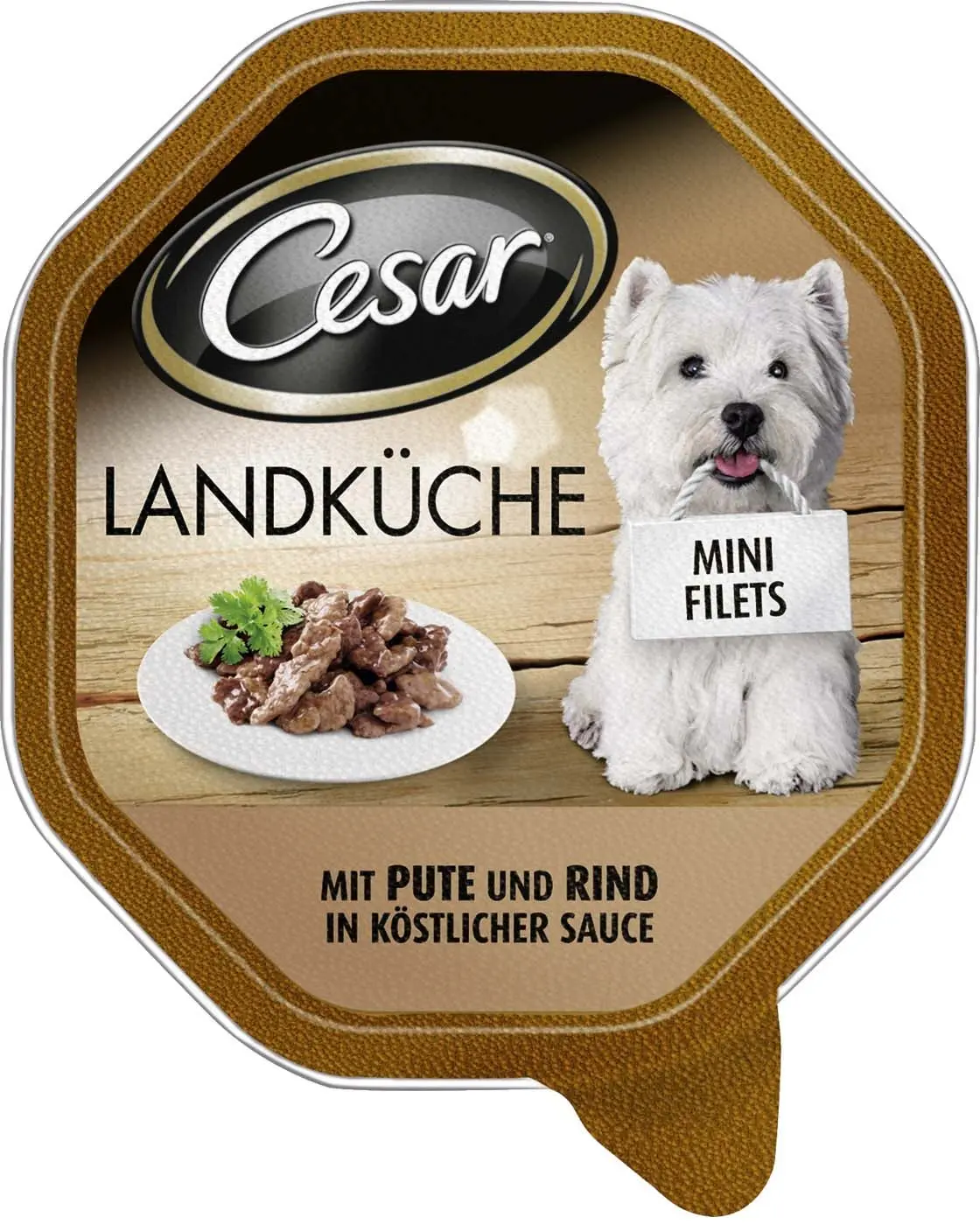 CESAR Pate pentru caini MINI FILETS cu Vita si Curcan 150g