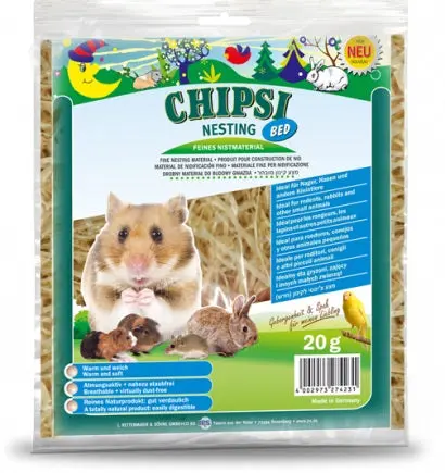 CHIPSI Nesting Bed Asternut pentru rozatoare, pat pentru construire cuib 20g