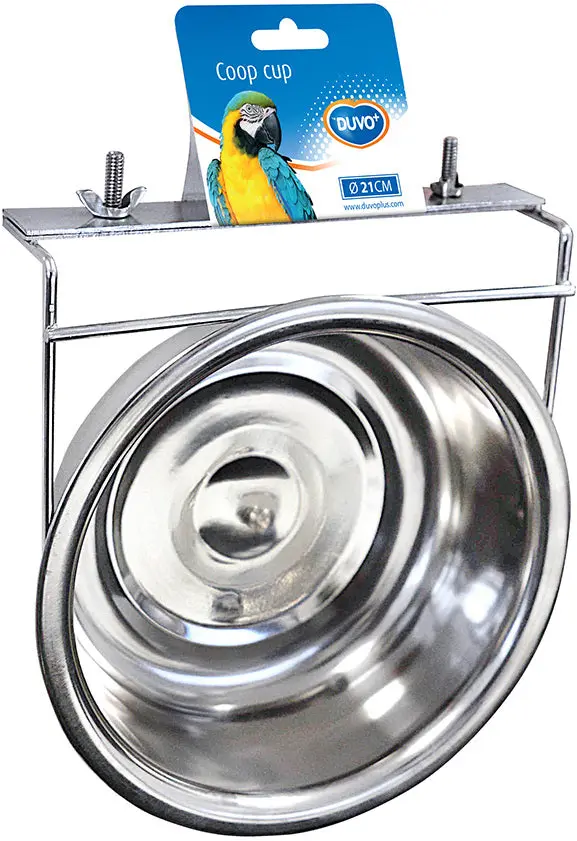 DUVO+ Bol pentru pasari, din inox, diametru 18,5 cm