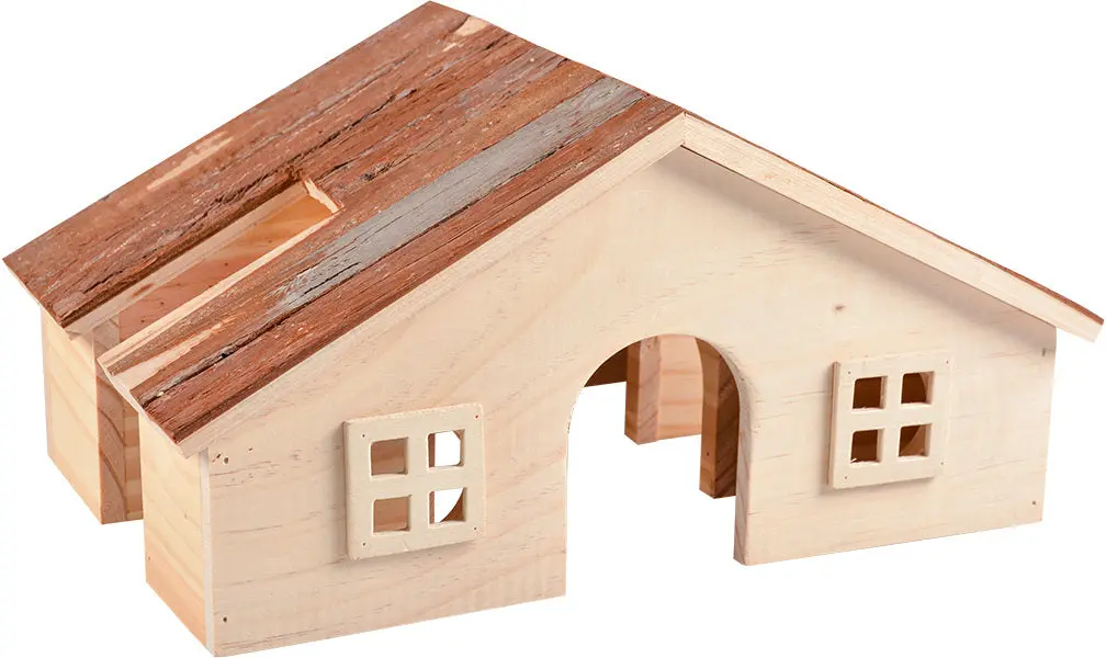 DUVO+ Casuta pentru rozatoare Vila, lemn, 22x18x15cm