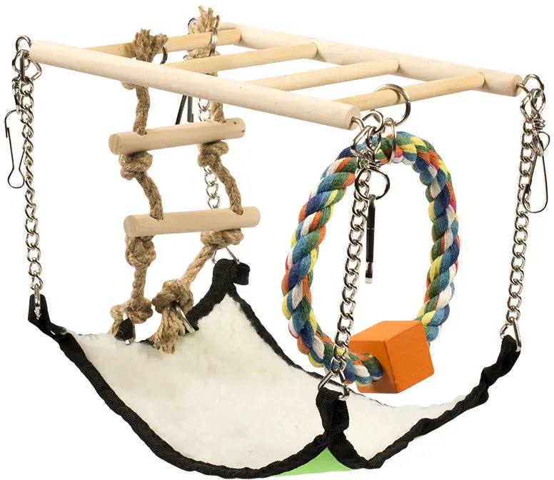 DUVO+ Jucarie pentru rozatoare Hamac, Inel si Scara 17x22x15cm