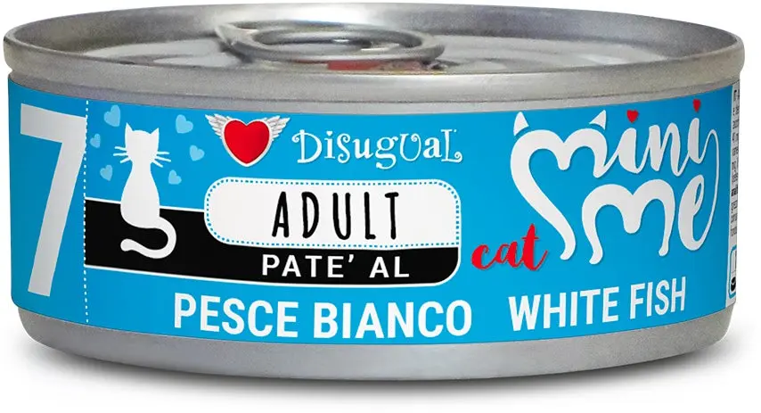 DISUGUAL MINI ME Conserva pentru pisici, pate cu peste alb 85g