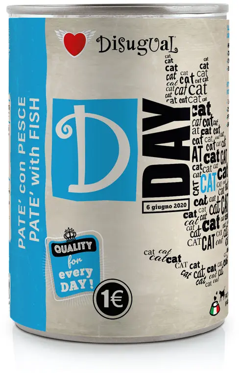 DISUGUAL D-Day Conserva pentru pisici, pate cu peste 400g