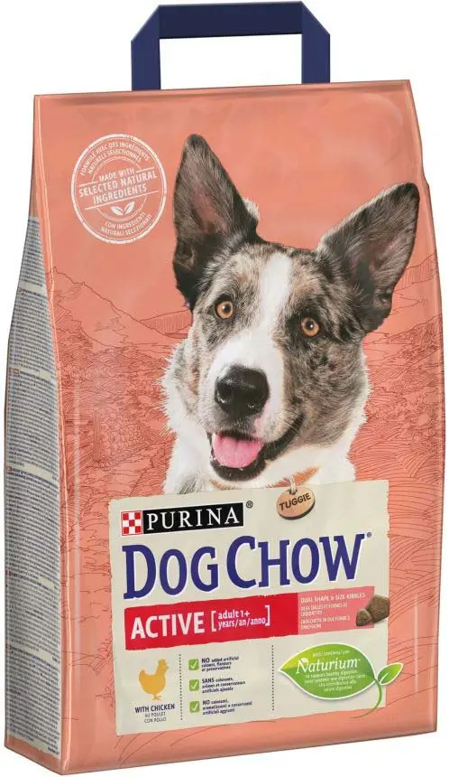 DOG CHOW Hrana uscata pt caini Adult ACTIVE, cu Pui si Orez