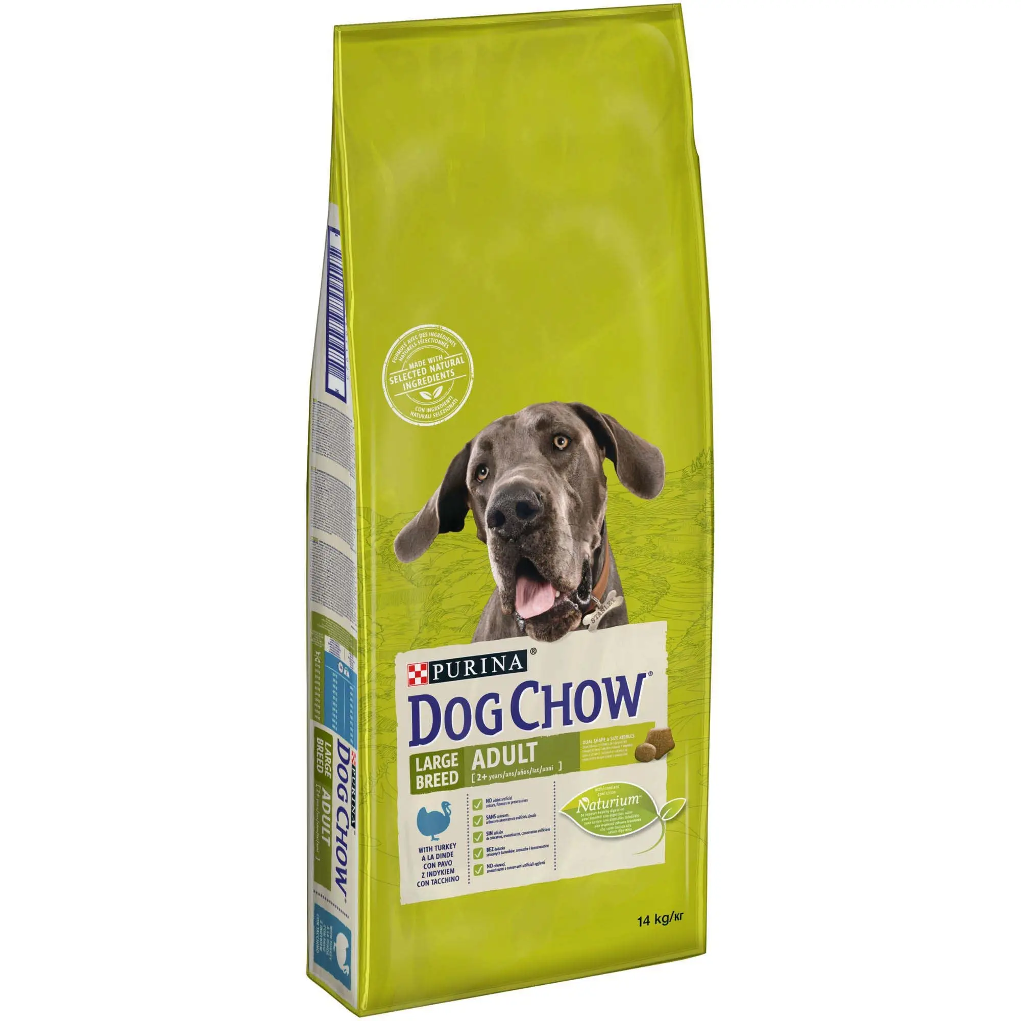 DOG CHOW Hrana uscata pt caini Adult Large Breed, cu Curcan si Orez 14kg