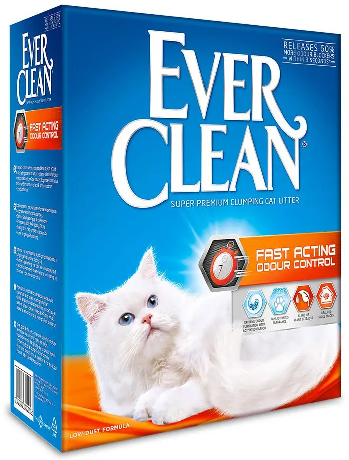 EVER CLEAN Fast Acting Odour Control Nisip pentru pisici 10L
