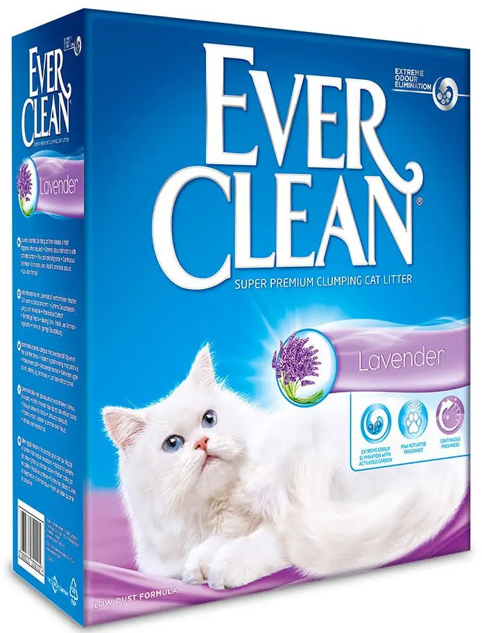 EVER CLEAN Lavanda Nisip pentru pisici cu aroma de lavanda 10L
