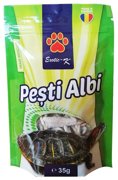 EXOTIC-K Hrana pentru caini, pisici, broscute, Pesti Albi Liofilizati 35g