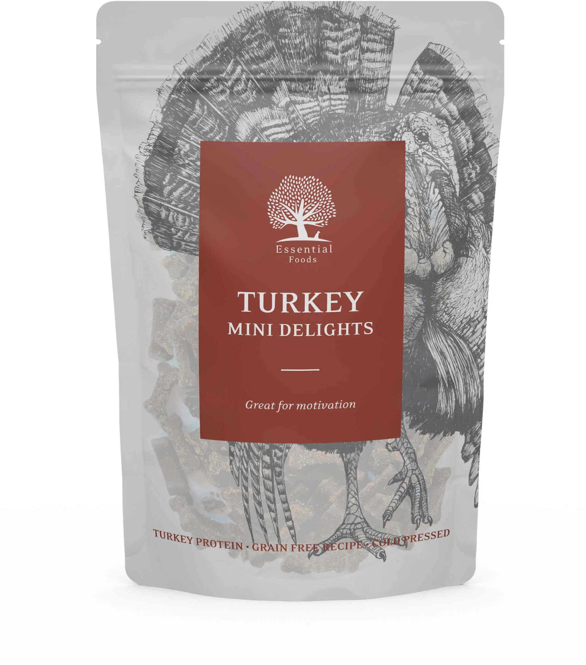 ESSENTIAL TURKEY MINI Recompense pentru caini, Curcan 100g