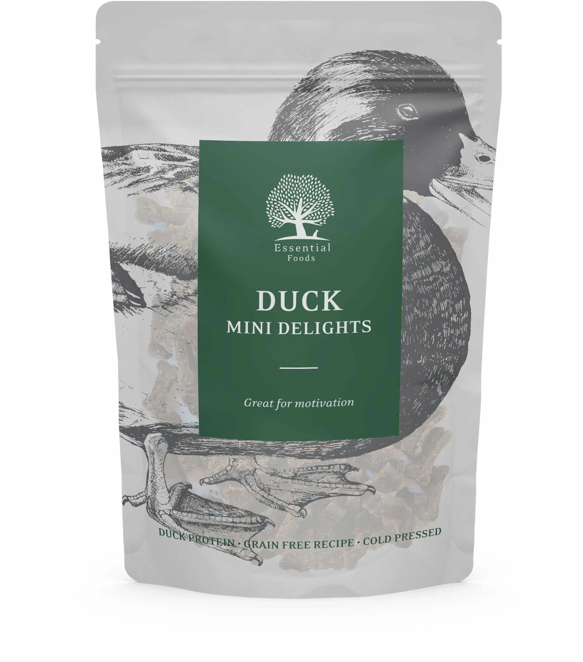 ESSENTIAL DUCK MINI Recompense pentru caini, cu Rata 100g