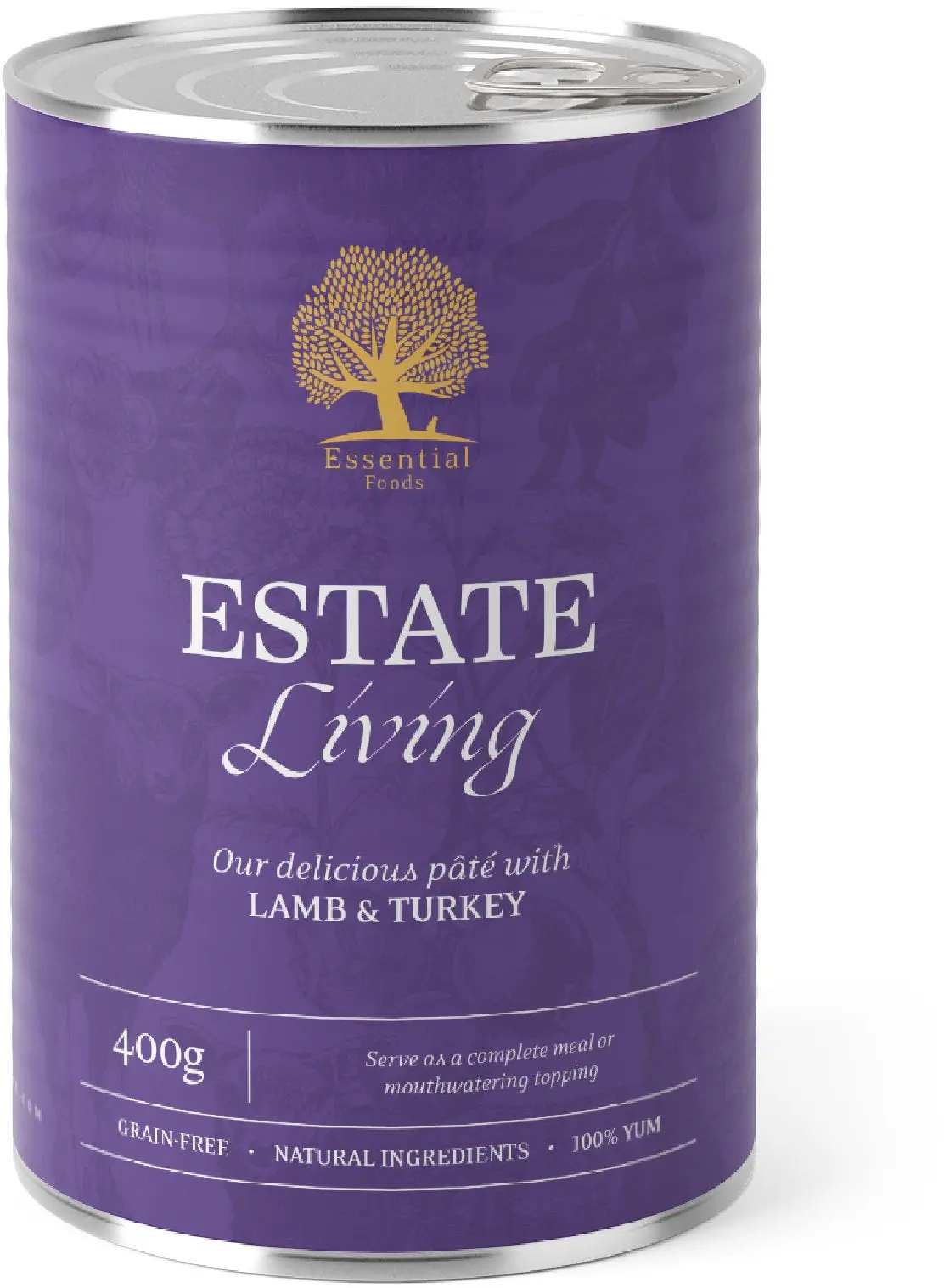 ESSENTIAL ESTATE Conserva pentru caini adulti, cu Miel si Curcan 400g