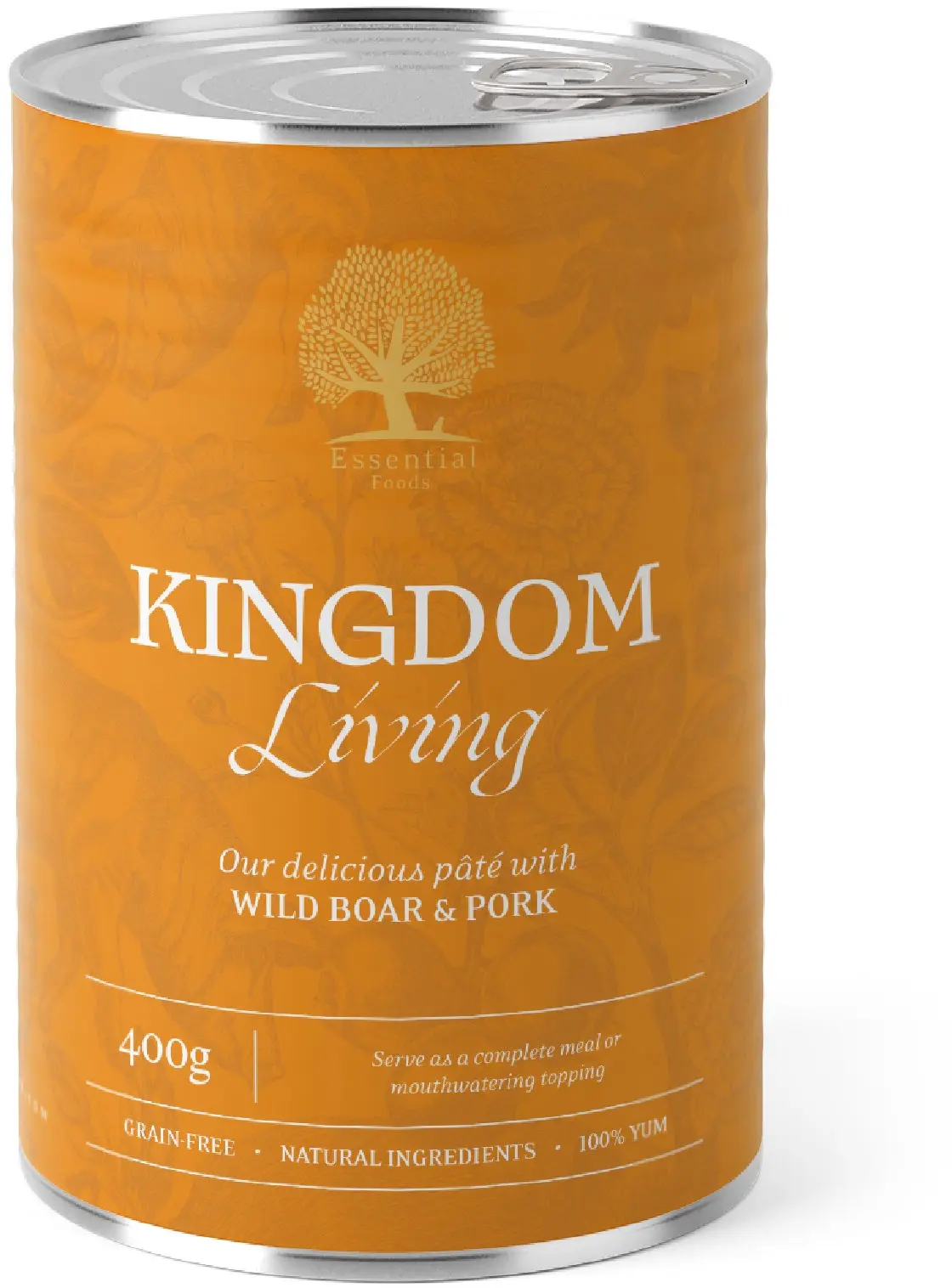 ESSENTIAL KINGDOM Conserva pentru caini adulti, cu Mistret si Porc 400g