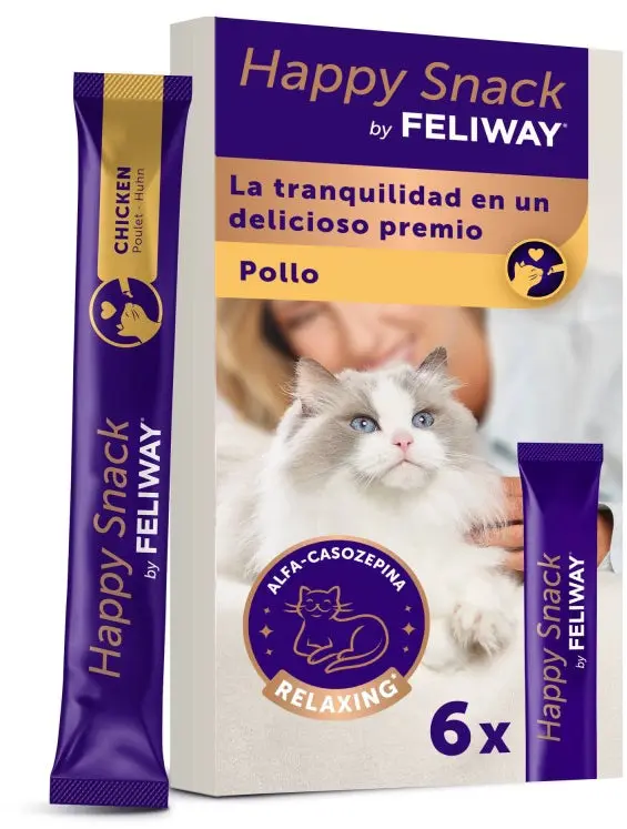 FELIWAY Recompensa pentru pisici, Baton cu Pui, Pachet cu 6 buc x 15g