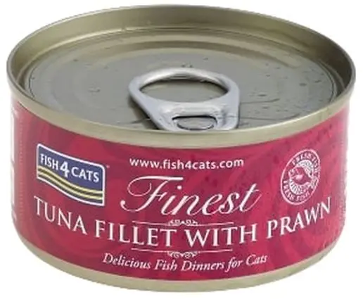 FISH4CATS Finest Conserva pentru pisici, cu file de Ton si Creveti 70g