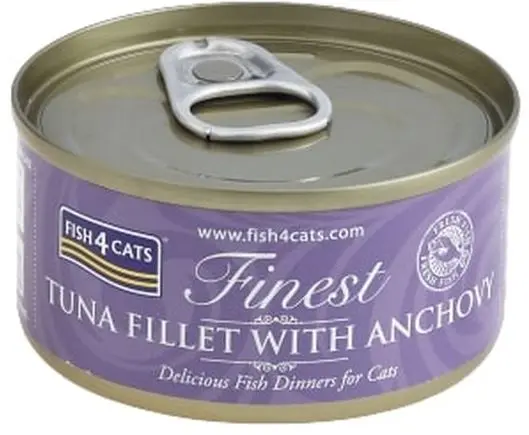 FISH4CATS Finest Conserva pentru pisici, cu file de Ton si Ansoa 70g