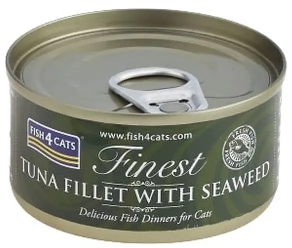 FISH4CATS Finest Conserva pentru pisici, cu file de Ton si Alge marine 70g